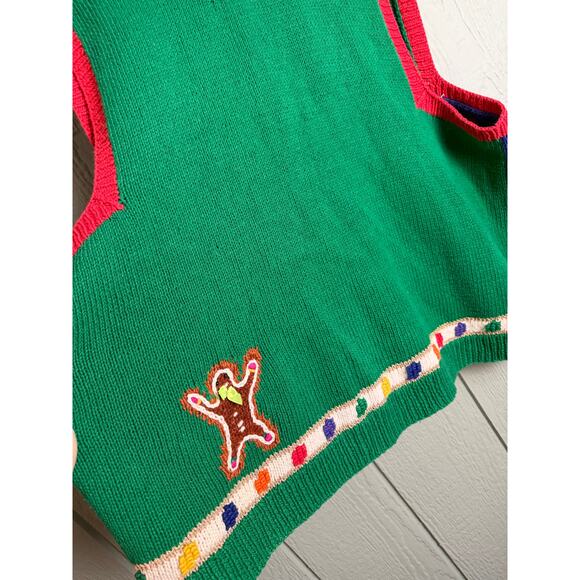 Vintage 1995 Marisa Christina II Christmas Sweater Vest Women’s 3X Gingerbread - Picture 7 of 7